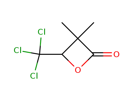 Molecular Structure of 15347-83-8 (4,4-dimethyl-3-(trichloromethyl)oxetan-2-one)