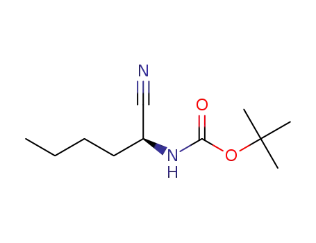 Molecular Structure of 180994-28-9 (Carbamic acid, (1-cyanopentyl)-, 1,1-dimethylethyl ester, (S)- (9CI))