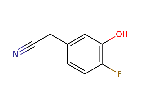 Molecular Structure of 934241-79-9 (Benzeneacetonitrile,  4-fluoro-3-hydroxy-)
