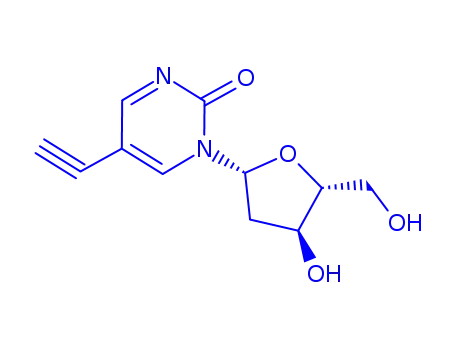 Molecular Structure of 93265-82-8 (5'-ethynylthymidine)