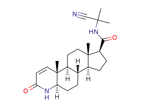 Molecular Structure of 149281-19-6 (1H-Indeno[5,4-f]quinoline-7-carboxamide,N-(1-cyano-1-methylethyl)-2,4a,4b,5,6,6a,7,8,9,9a,9b,10,11,11a-tetradecahydro-4a,6a-dimethyl-2-oxo-,(4aR,4bS,6aS,7S,9aS,9bS,11aR)-)