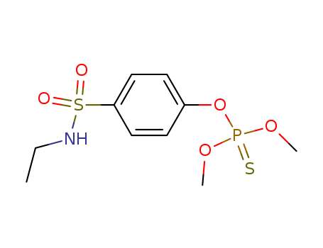 Phosphorothioic acid O,O-dimethyl O-[4-[(ethylamino)sulfonyl]phenyl] ester