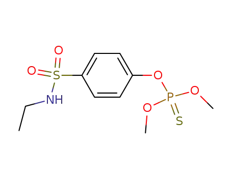 Molecular Structure of 1713-60-6 (Phosphorothioic acid O,O-dimethyl O-[4-[(ethylamino)sulfonyl]phenyl] ester)