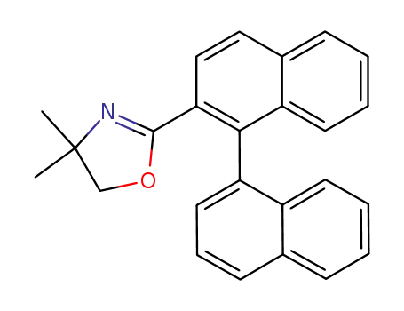 Molecular Structure of 80317-62-0 (Oxazole, 2-[1,1'-binaphthalen]-2-yl-4,5-dihydro-4,4-dimethyl-, (S)-)