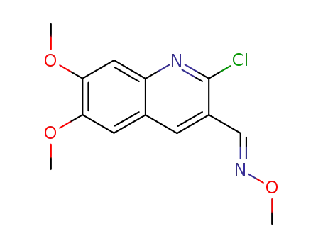 3-Quinolinecarboxaldehyde, 2-chloro-6,7-dimethoxy-, O-methyloxime