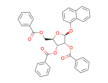 Molecular Structure of 195385-82-1 (.beta.-D-Ribofuranoside, 1-naphthalenyl, tribenzoate)