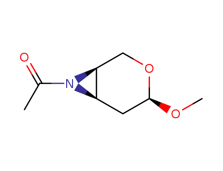 Molecular Structure of 176966-37-3 (3-Oxa-7-azabicyclo[4.1.0]heptane, 7-acetyl-4-methoxy-, [1R-(1alpha,4beta,6alpha)]- (9CI))