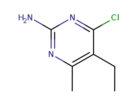 Molecular Structure of 162272-59-5 (4-CHLORO-5-ETHYL-6-METHYL-PYRIMIDIN-2-YLAMINE)