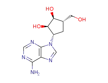(1'S,2'R,3'S,4'S)-9-<2,3-dihydroxy-4-(hydroxymethyl)cyclopentan-1-yl>adenine