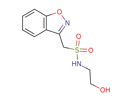 Molecular Structure of 68936-25-4 (<i>C</i>-benzo[<i>d</i>]isoxazol-3-yl-<i>N</i>-(2-hydroxy-ethyl)-methanesulfonamide)