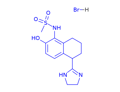 Methanesulfonamide,N-[5-(4,5-dihydro-1H-imidazol-2-yl)-5,6,7,8-tetrahydro-2-hydroxy-1-naphthalenyl]-,hydrobromide (1:1)
