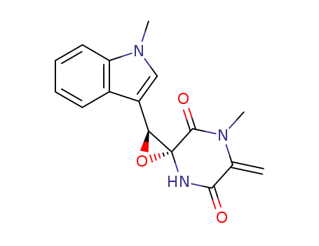 1-methyl-2,5-dioxo-6-methylen-piperazine-3-spiro-3'-(N-methylindol-3-yl)-2'-oxirane