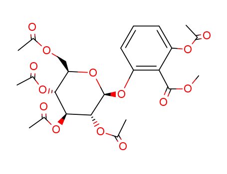 2-acetoxy-6-(tetra-<i>O</i>-acetyl-β-D-glucopyranosyloxy)-benzoic acid methyl ester