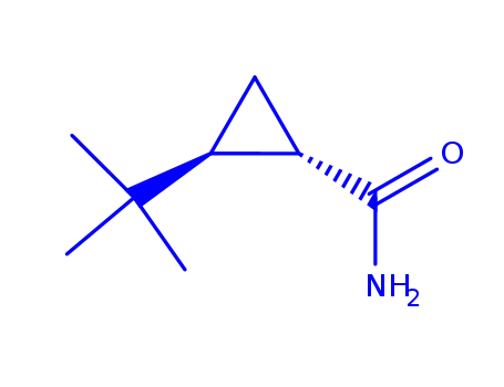 Molecular Structure of 107912-94-7 (Cyclopropanecarboxamide, 2-(1,1-dimethylethyl)-, (1R-trans)- (9CI))