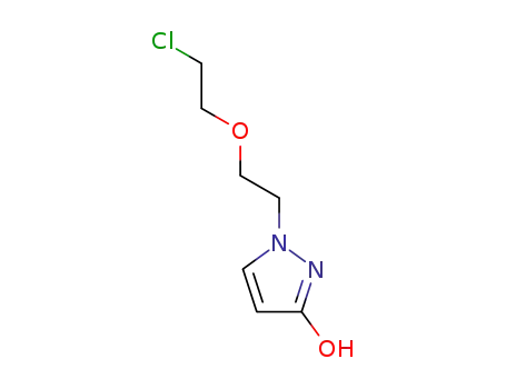 Molecular Structure of 66190-49-6 (3H-Pyrazol-3-one, 1-[2-(2-chloroethoxy)ethyl]-1,2-dihydro-)