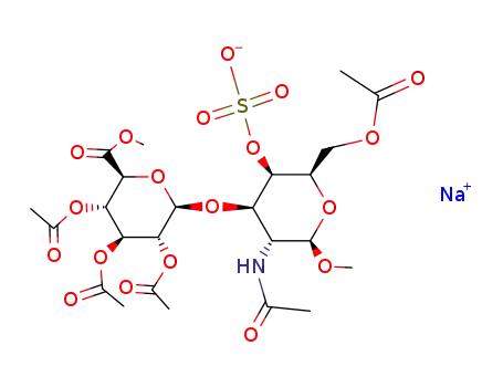 methyl 2-acetamido-6-O-acetyl-2-deoxy-3-O-(methyl 2,3,4-tri-O-acetyl-β-D-glucopyranosyluronate)-4-O-sulfo-β-D-galactopyranoside, sodium salt