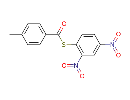 Molecular Structure of 35539-23-2 (Benzenecarbothioic acid, 4-methyl-, S-(2,4-dinitrophenyl) ester)