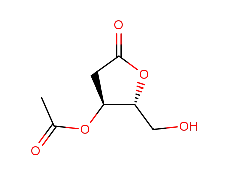 Molecular Structure of 81366-68-9 ((4S,5R)-4-acetoxy-5-(hydroxymethyl)-4,5-dihydrofuran-2(3H)-one)