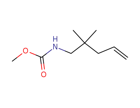 Molecular Structure of 114445-36-2 (Carbamic  acid,  (2,2-dimethyl-4-pentenyl)-,  methyl  ester  (9CI))