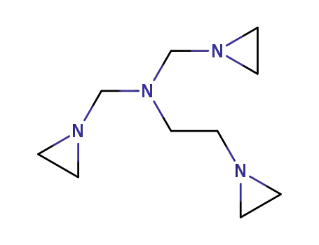 Molecular Structure of 1135-06-4 (2-(aziridin-1-yl)-N,N-bis(aziridin-1-ylmethyl)ethanamine)