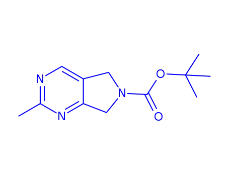 Molecular Structure of 1160995-19-6 (tert-Butyl 2-Methyl-5H-pyrrolo[3,4-d]pyriMidin-6(7H)-carboxylate)