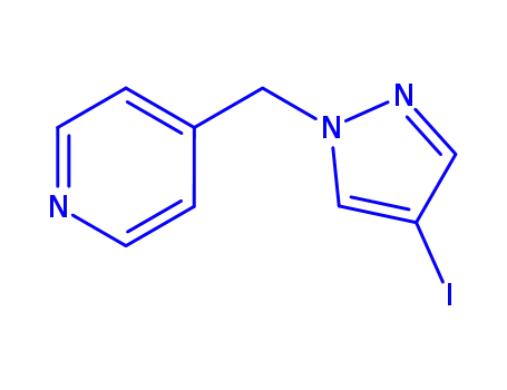 Molecular Structure of 1187385-85-8 (4-Iodo-1-(pyridin-4-ylmethyl)pyrazole)