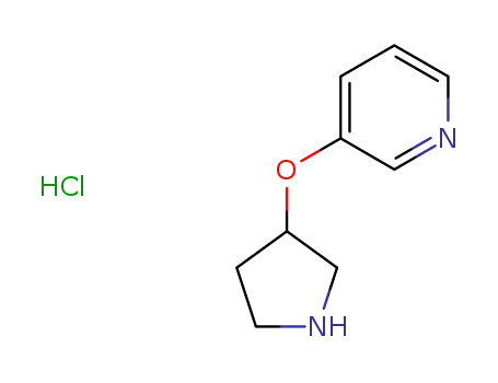 Molecular Structure of 1219982-49-6 (3-(pyrrolidin-3-yloxy)pyridine hydrochloride)