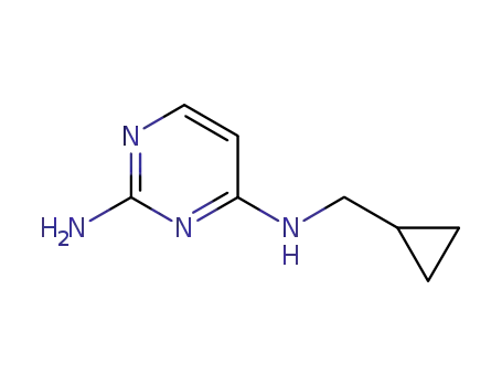 Molecular Structure of 1169699-05-1 (N4-(cyclopropylmethyl)pyrimidine-2,4-diamine)