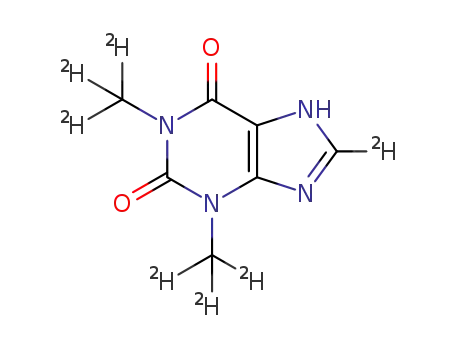 Molecular Structure of 1220356-90-0 (C<sub>7</sub>H<sup>(2)</sup>H<sub>7</sub>N<sub>4</sub>O<sub>2</sub>)