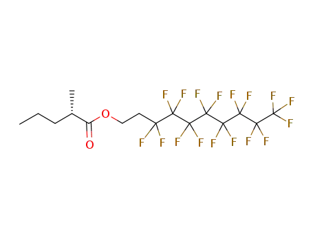 Molecular Structure of 493039-26-2 (Pentanoic acid, 2-methyl-,
3,3,4,4,5,5,6,6,7,7,8,8,9,9,10,10,10-heptadecafluorodecyl ester, (2S)-)