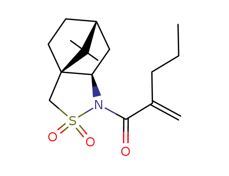 Molecular Structure of 108462-62-0 (N-[2-methylidenepentanoyl]bornane-10,2-sultam)