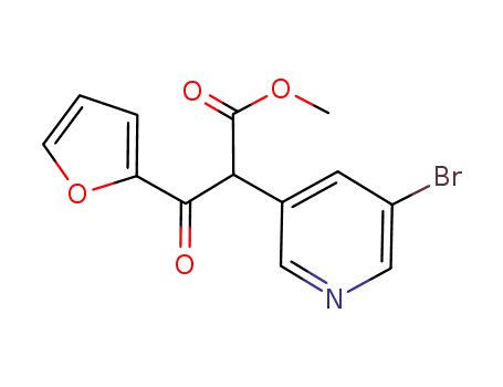 methyl 2-(5-bromopyridin-3-yl)-3-(furan-2-yl)-3-oxopropanoate