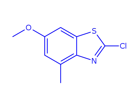 Molecular Structure of 1188045-51-3 (2-Chloro-6-methoxy-4-methylbenzothiazole)