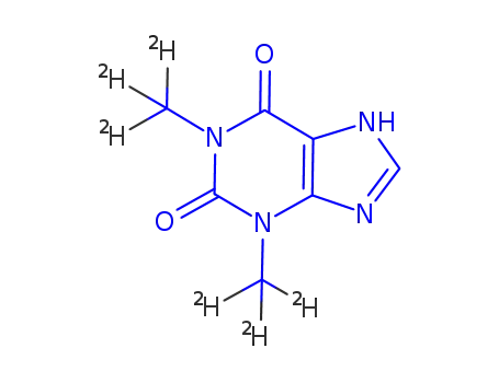 Molecular Structure of 117490-39-8 (Theophylline-d6)
