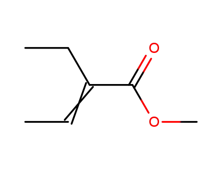 Molecular Structure of 42549-97-3 ((E)-2-Ethyl-but-2-enoic acid methyl ester)
