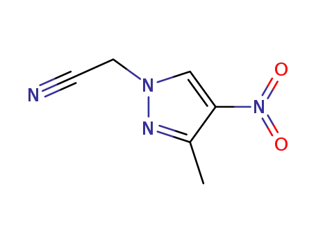 Molecular Structure of 1006955-98-1 (3-methyl-4-nitro-1H-Pyrazole-1-acetonitrile)