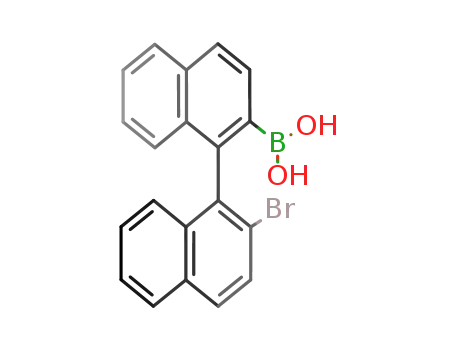 Molecular Structure of 194038-54-5 (2-bromo-1,1'-binaphthyl-2'-boronic acid)