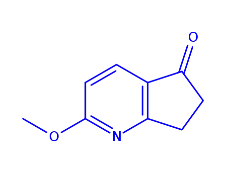 Molecular Structure of 1196154-17-2 (2-Methoxy-6,7-dihydro-5H-cyclopenta[b]pyridin-5-one)