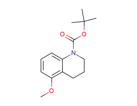 Molecular Structure of 121006-57-3 (5-Methoxy-3,4-dihydro-2H-quinoline-1-carboxylic acid tert-butyl ester)