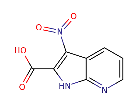 Molecular Structure of 1204475-82-0 (1H-Pyrrolo[2,3-b]pyridine-2-carboxylic acid, 3-nitro-)