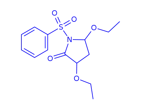 2-Pyrrolidinone, 3,5-diethoxy-1-(phenylsulfonyl)-, trans-