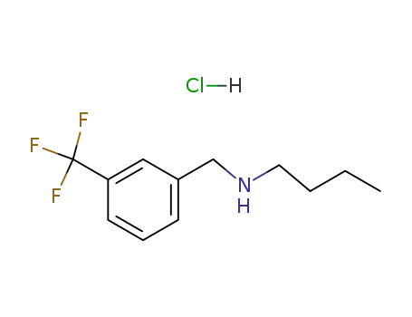 Molecular Structure of 90389-01-8 (Benzenemethanamine, N-butyl-3-(trifluoromethyl)-, hydrochloride)