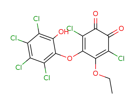 4-ethoxy-3,6-dichloro-5-(2,3,4,5-tetrachloro-6-hydroxy-phenoxy)-[1,2]benzoquinone