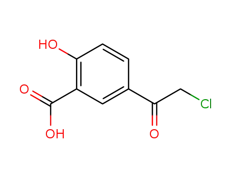 Benzoic acid, 5-(chloroacetyl)-2-hydroxy- (9CI)