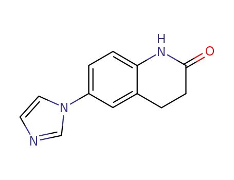 Molecular Structure of 119924-94-6 (2(1H)-Quinolinone, 3,4-dihydro-6-(1H-imidazol-1-yl)-)