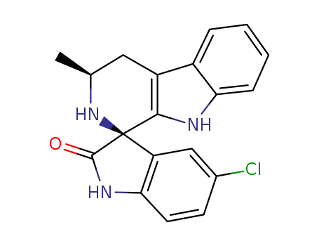 Molecular Structure of 1193314-21-4 (Spiro[3H-indole-3,1'-[1H]pyrido[3,4-b]indol]-2(1H)-one, 5-chloro-6',7'-difluoro-2',3',4',9'-tetrahydro-3'-methyl-, (1'R,3'S)-)
