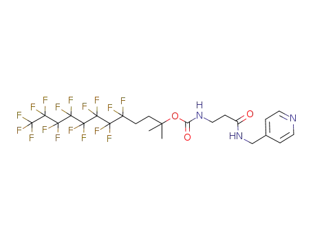 {2-[(pyridin-4-ylmethyl)-carbamoyl]-ethyl}-carbamic acid 4,4,5,5,6,6,7,7,8,8,9,9,10,10,11,11,11-heptadecafluoro-1,1-dimethyl-undecyl ester