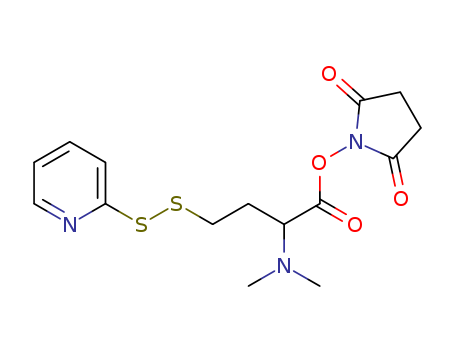 Butanoic acid, 2-(dimethylamino)-4-(2-pyridinyldithio)-, 2,5-dioxo-1-pyrrolidinyl ester