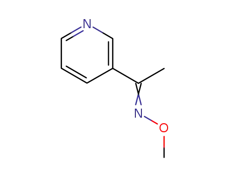 Molecular Structure of 121453-74-5 (Ethanone, 1-(3-pyridinyl)-, O-methyloxime (9CI))