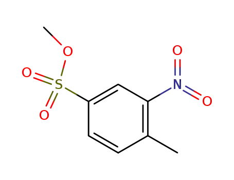 Molecular Structure of 21447-62-1 (Benzenesulfonic acid, 4-methyl-3-nitro-, methyl ester)
